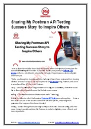 Sharing My Postman API Testing Success Story to Inspire Others