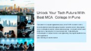 MCA College In Pune