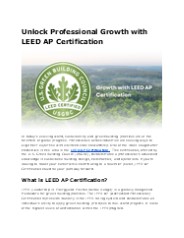 Boost Your Career with LEED AP Certification