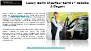 Luxury Berlin Chauffeur Service – Reliable & Elegant