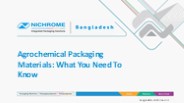 AGROCHEMICAL PACKAGING MATERIALS: WHAT YOU NEED TO KNOW