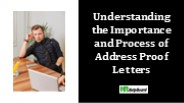 Proof of Residency, ID Proof Letter
