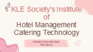 KLE Society's Institute of Hotel Management Catering Technology