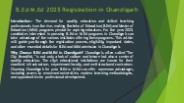 B.Ed M.Ed 2025 Registration in Chandigarh