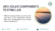 SOLAR Components Testing Laboratory Services