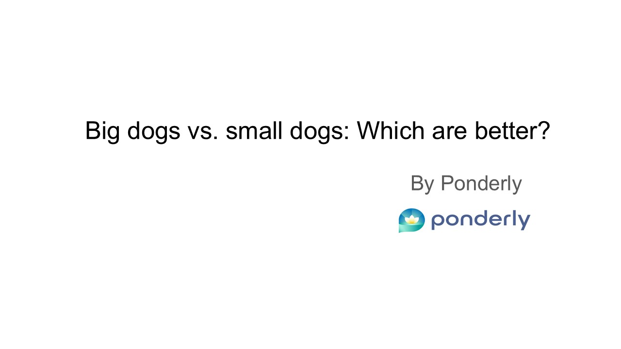 Big dogs vs. small dogs: Which are better?