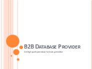 B2B Database Provider