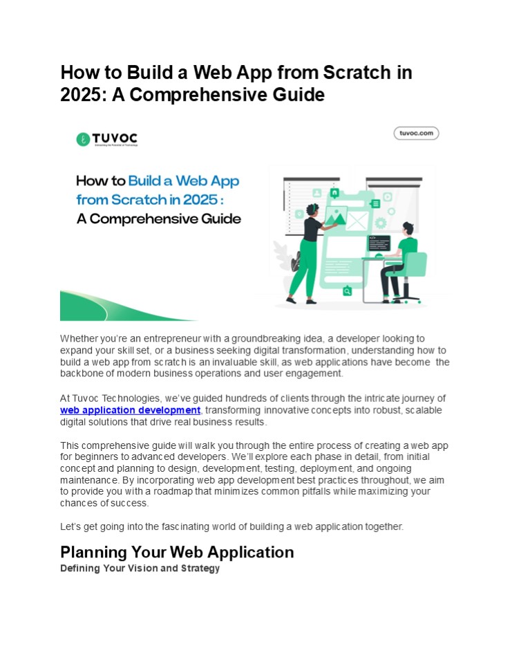 How to Build a Web App from Scratch in 2025: A Comprehensive Guide ...