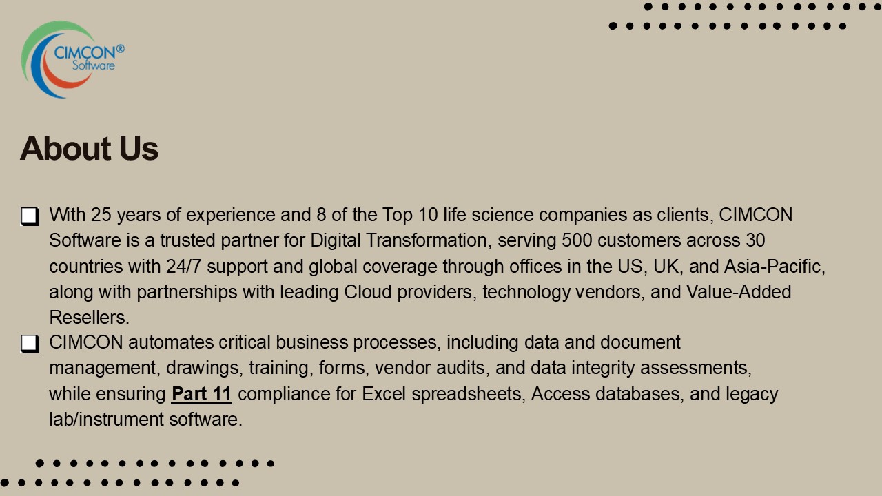 21 CFR Part 11 Compliance for Spreadsheets