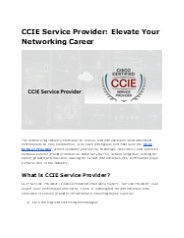 CCIE Service Provider: Mastering Network Excellence