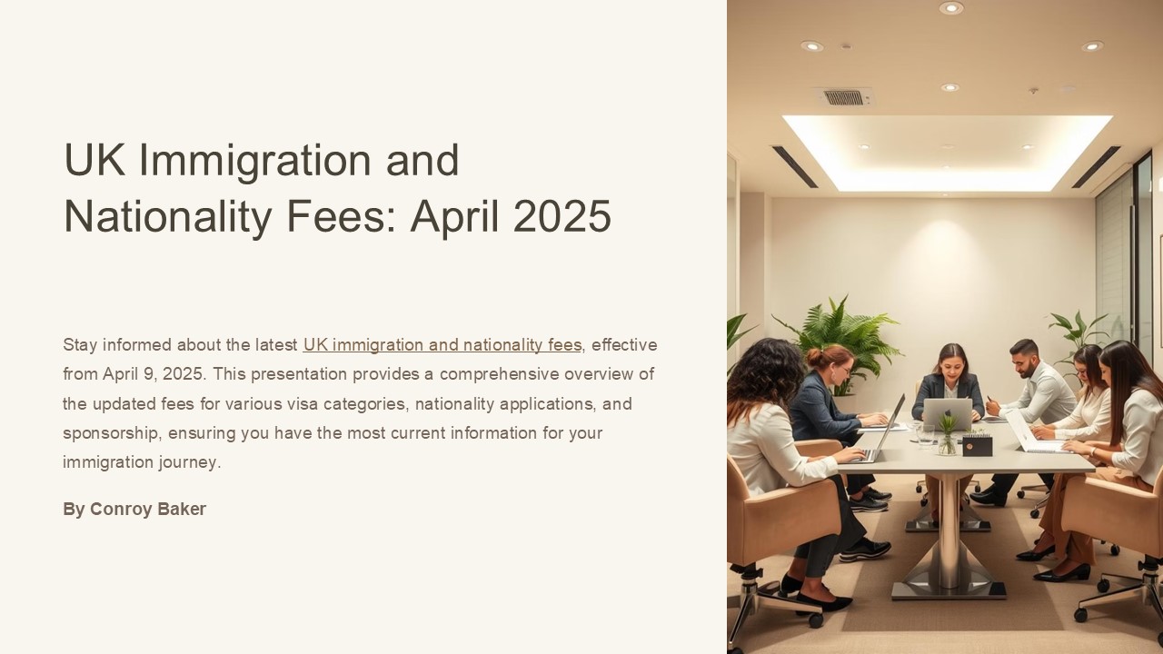 UK Immigration and Nationality Fees: April 2025