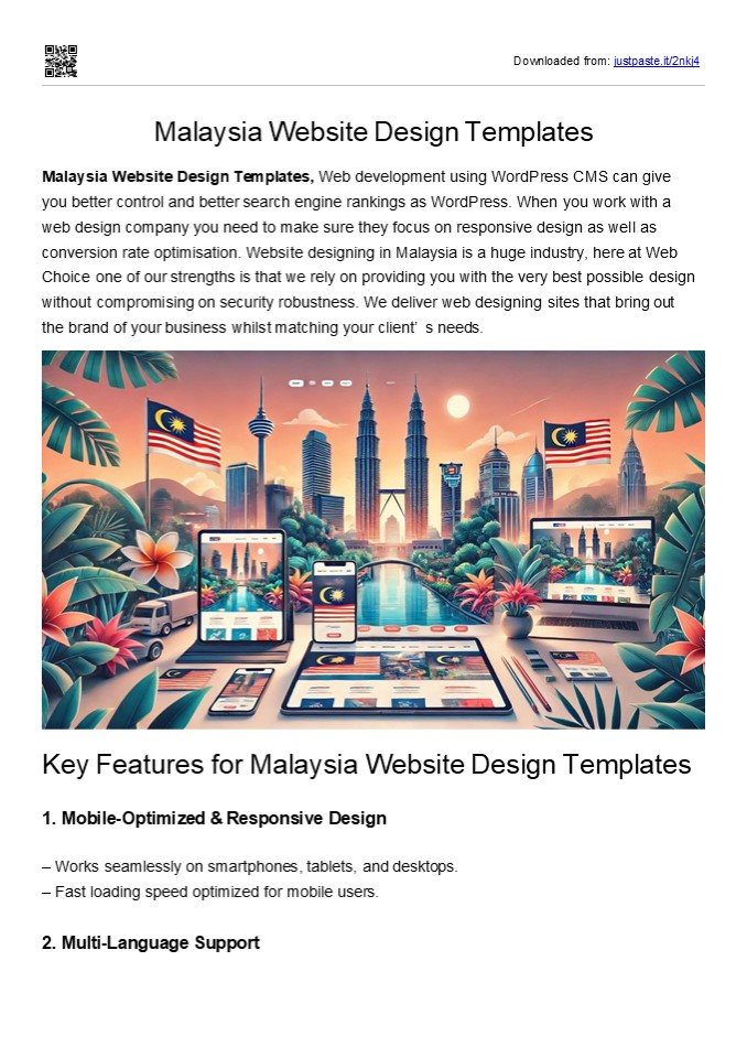 Malaysia Website Design Templates