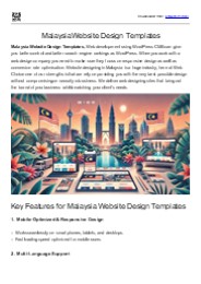 Malaysia Website Design Templates