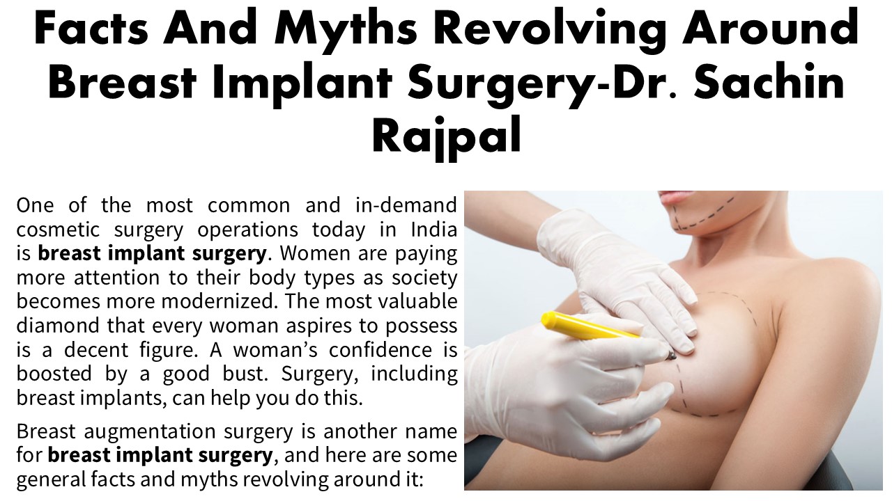 Facts And Myths Revolving Around Breast Implant Surgery-Dr. Sachin Rajpal