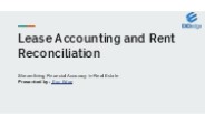 Lease Accounting and Rent Reconciliation