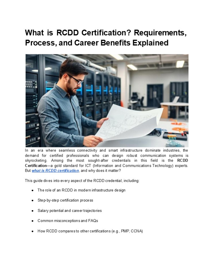 What is RCDD Certification?