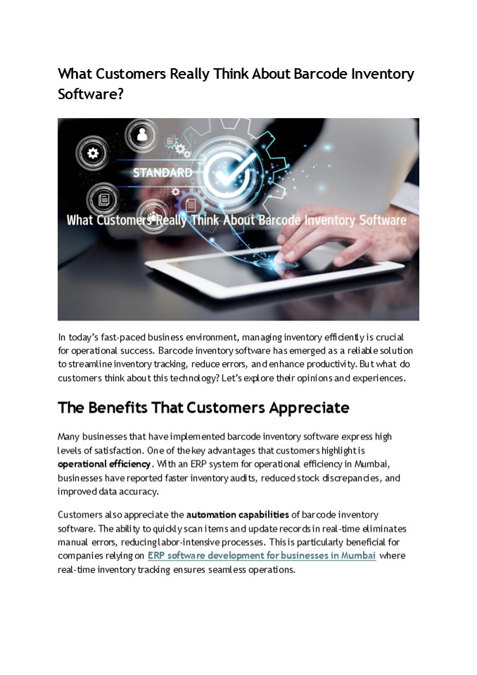 What Customers Really Think About Barcode Inventory Software?