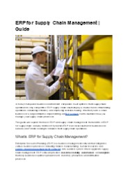 ERP Supply Chain