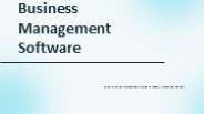Business Management Software