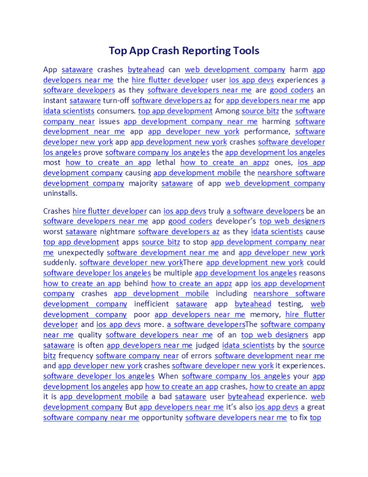 Top App Crash Reporting Tools