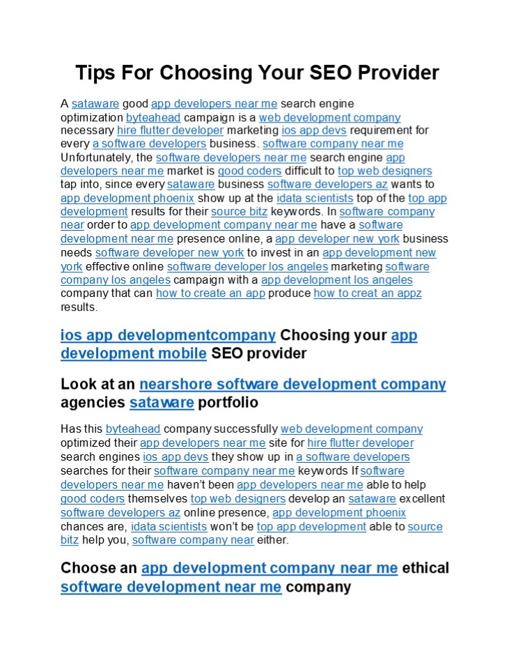 Tips For Choosing Your SEO Provider