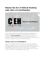 Boost Your Career with CEH v13 Certification