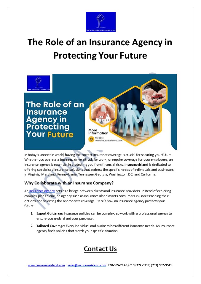 The Role of an Insurance Agency in Protecting Your Future