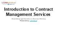 Introduction to Contract Management Services