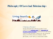 Philosophy Of Love And Relationships