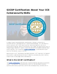 Advance Your Career with GICSP Certification