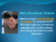 Web Developer Ontario