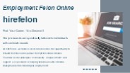 Employment Felon Online