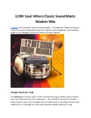 12 Bit Soul: Where Classic Sound Meets Modern Vibe