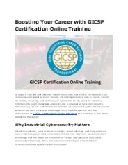 Master GICSP Certification with Online Training