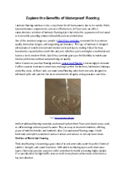 Explore the Benefits of Waterproof Flooring