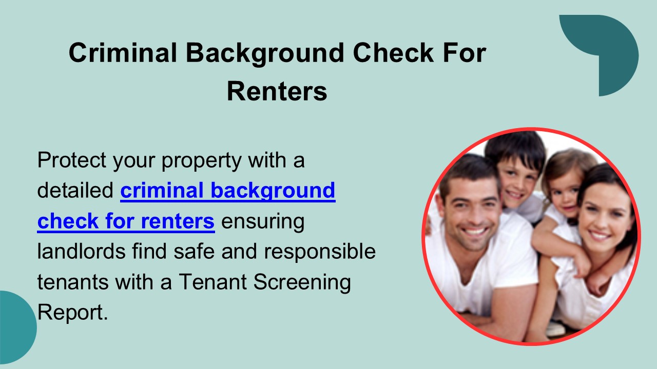 Criminal Background Check For Renters