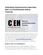 Master Ethical Hacking with CEH v13 Certification Online Training