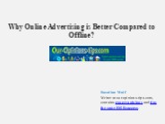 Why Online Advertising is Better Compared to Offline?