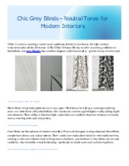 Grey blinds