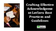 Acknowledgement letter, letter of acknowledgement,