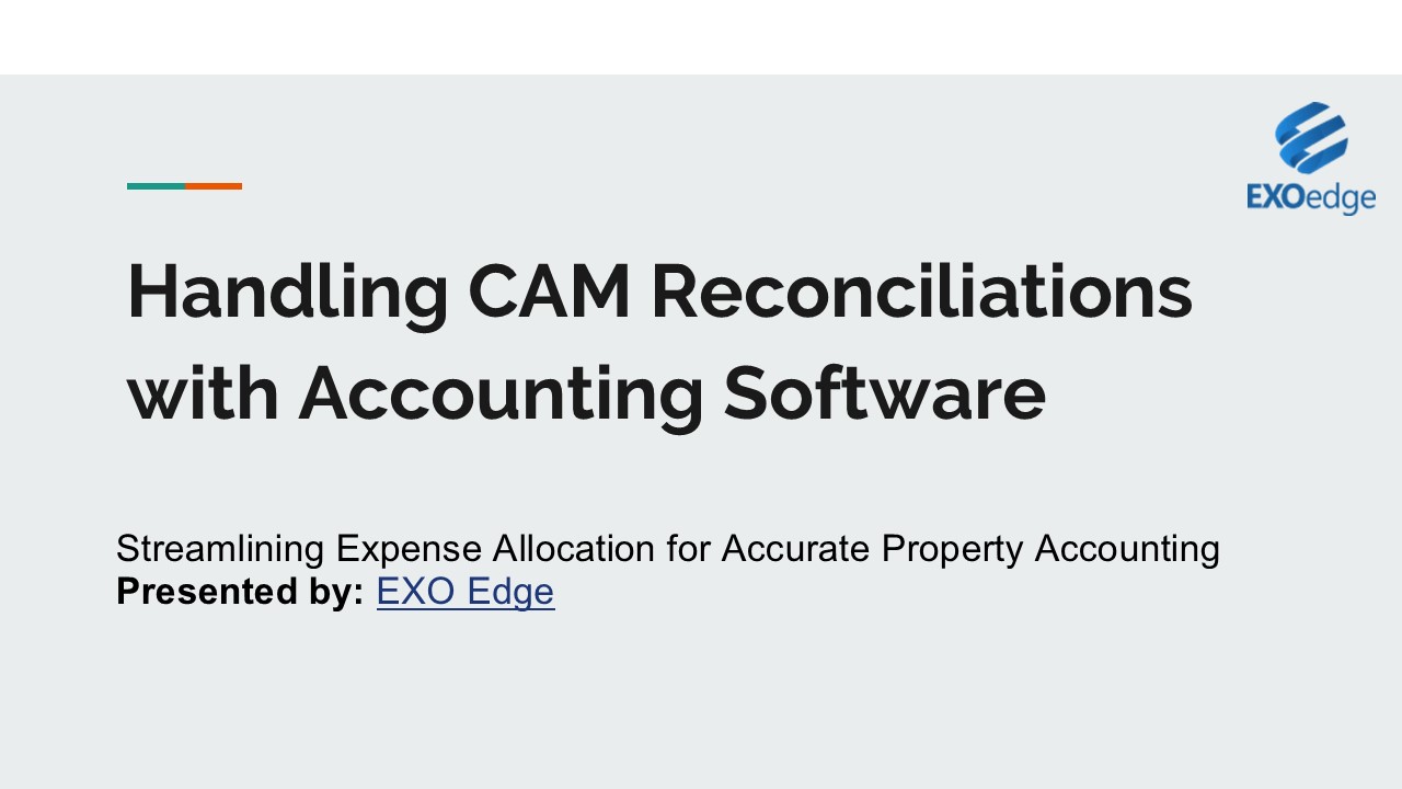 Handling CAM Reconciliations with Accounting Software