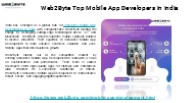 Web2Byte: Top Mobile App Developers in India