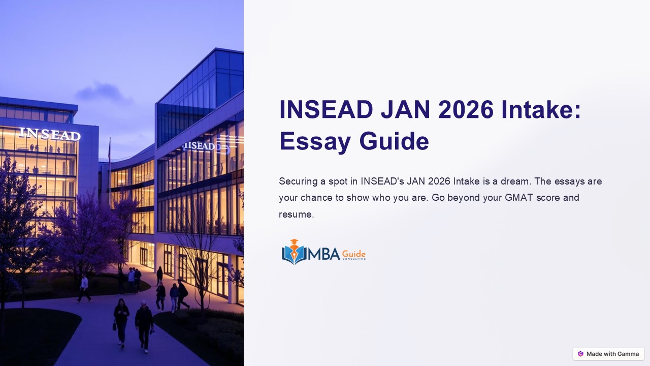 Crack INSEAD JAN 2026 Essays with Confidence