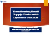 Learn Dynamics 365 Supply Chain Management - Enroll Now