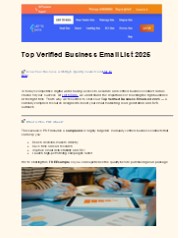 Top Verified Business Email List 2025