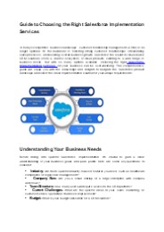 Salesforce Implementation Services