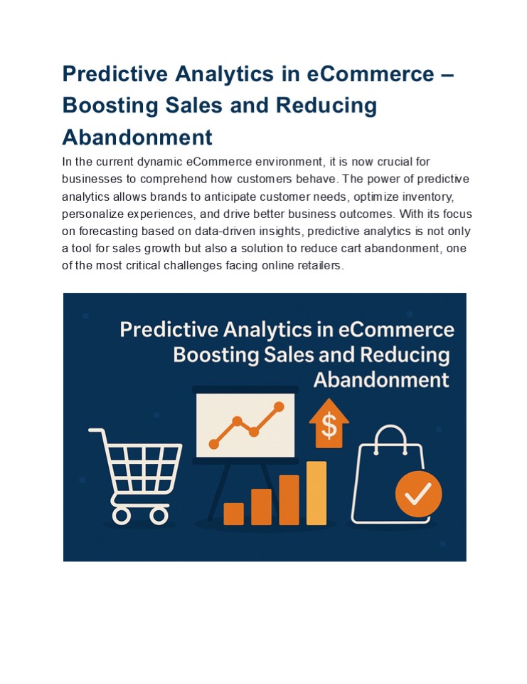 Predictive Analytics in eCommerce – Boosting Sales and Reducing ...