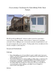 Overcoming Challenges In Retrofitting With Heat Pumps