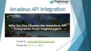 Amadeus API Integration