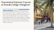 Paramedical Diploma Courses in Mangalore
